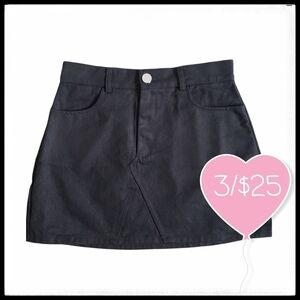 ⭐3/$25⭐ Women's Black Denim Casual Mini Skirt Size S